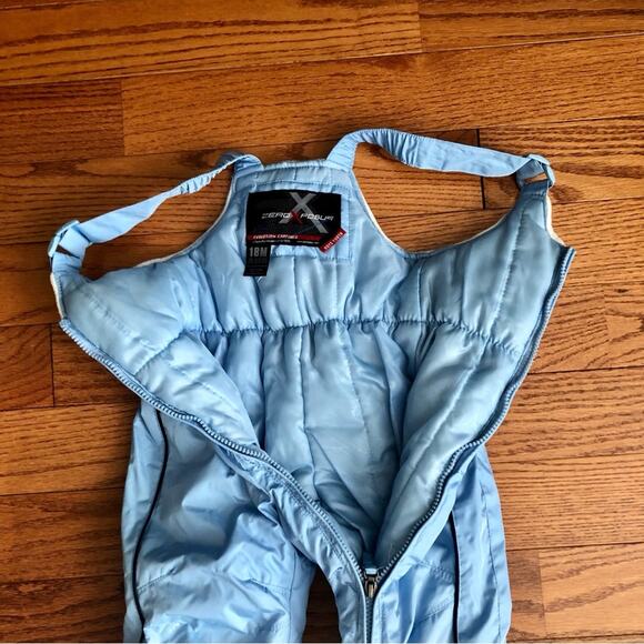 ZeroXposur Tyler Light Blue Bib Snow Pants Snowsuit Baby Boy’s Size 18 Months - Picture 4 of 8